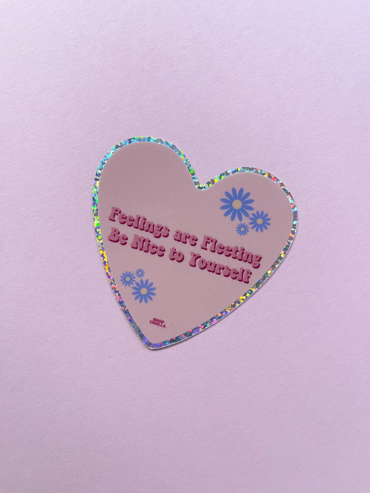 Be Nice to Yourself Glitter Sticker