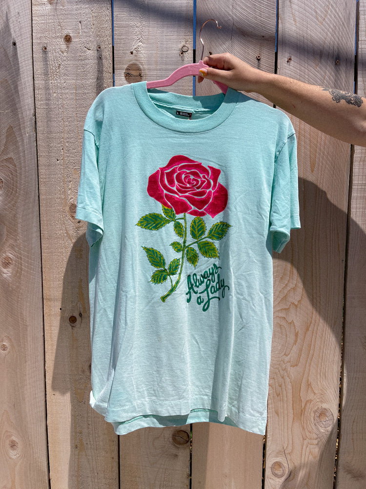 
                
                    Load image into Gallery viewer, Always a Lady Rose Tee
                
            