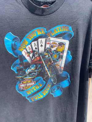 Poker Player Harley Davidson T Shirt