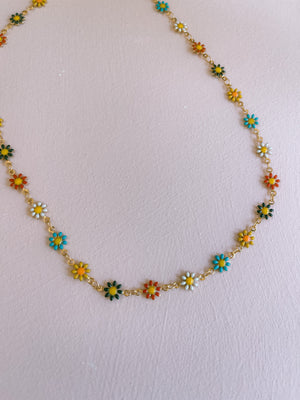 
                
                    Load image into Gallery viewer, Flower Gardens Enamel Necklace
                
            