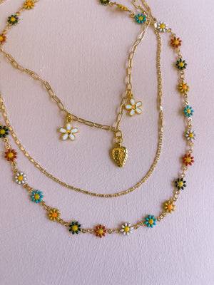 Flower Gardens Enamel Necklace