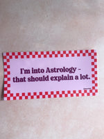 Astrology Buff Bumper Sticker
