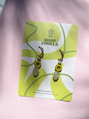 Peridot and Green Quartz Hoops