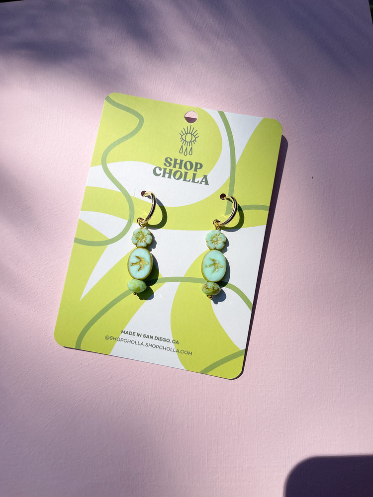 Light Green Ceramic and Glass Hoops