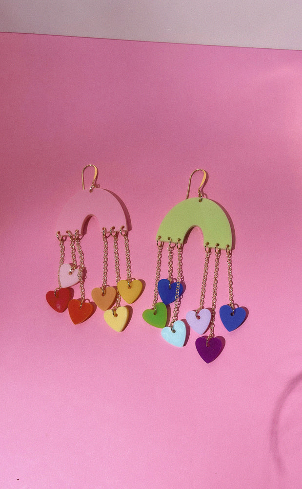 Totally Rainbow Raining Hearts