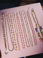 Purple Ombre Enamel Necklace