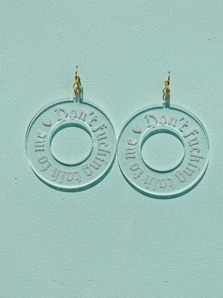 Don't Fucking Talk to Me Affirmation Hoops